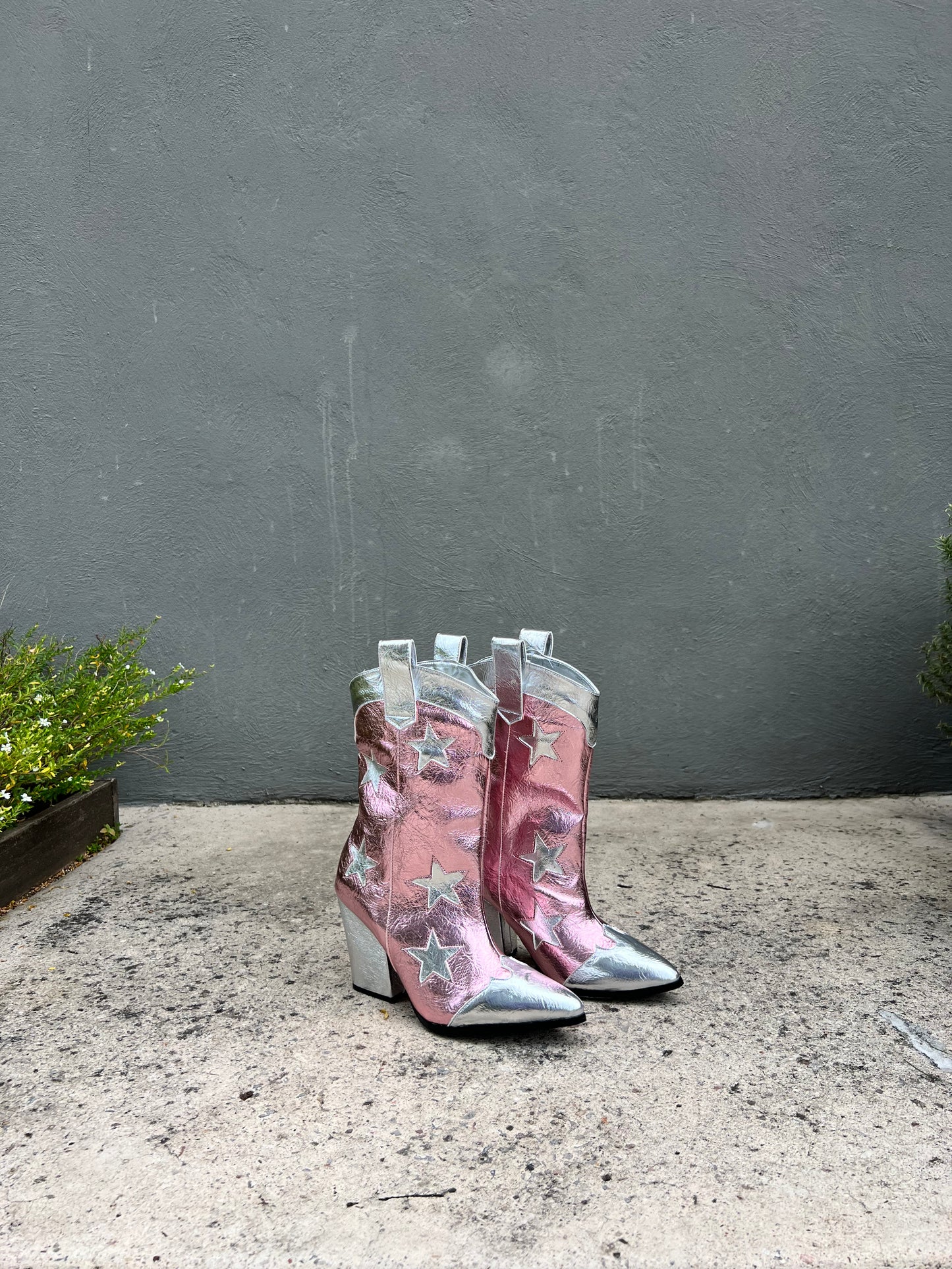 Cowboy star metalic pink