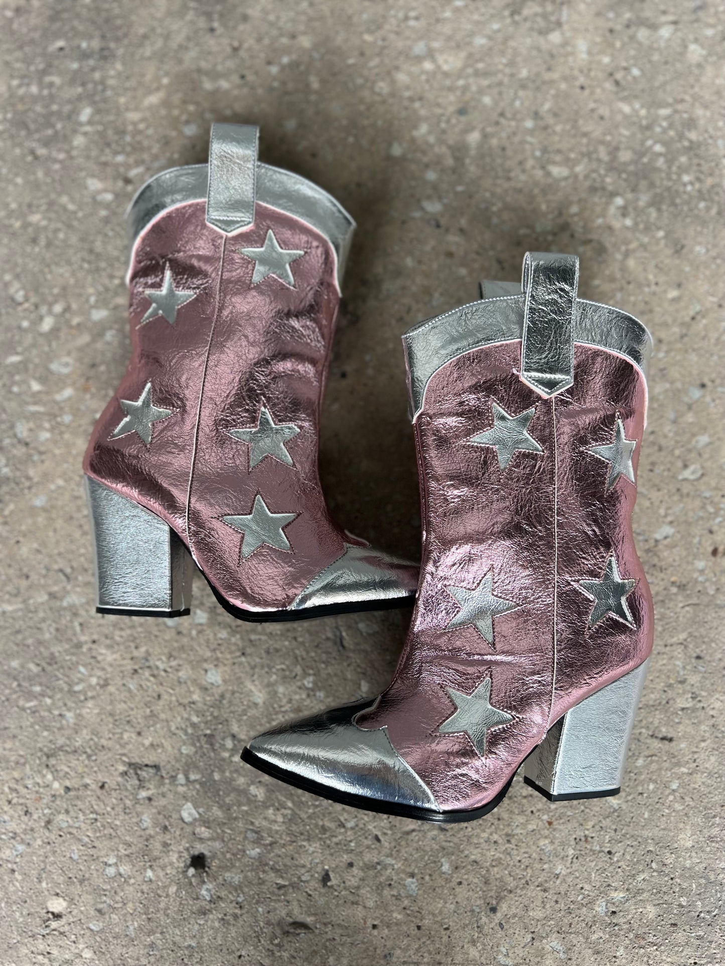 Cowboy star metalic pink