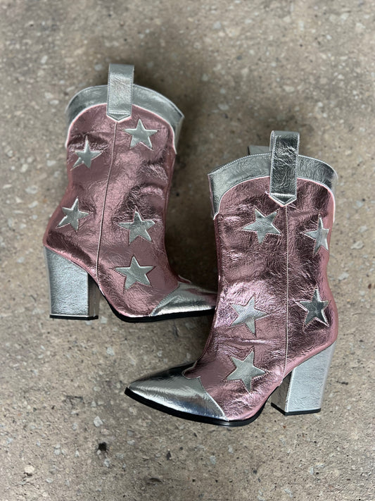 Cowboy star metalic pink
