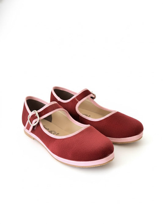 Flats terciopelo fresa