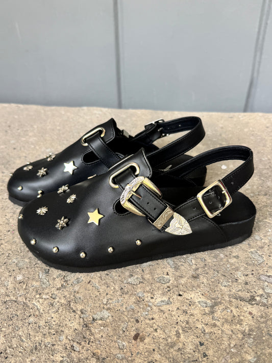 CLOGS NEGRO TOBILLERA