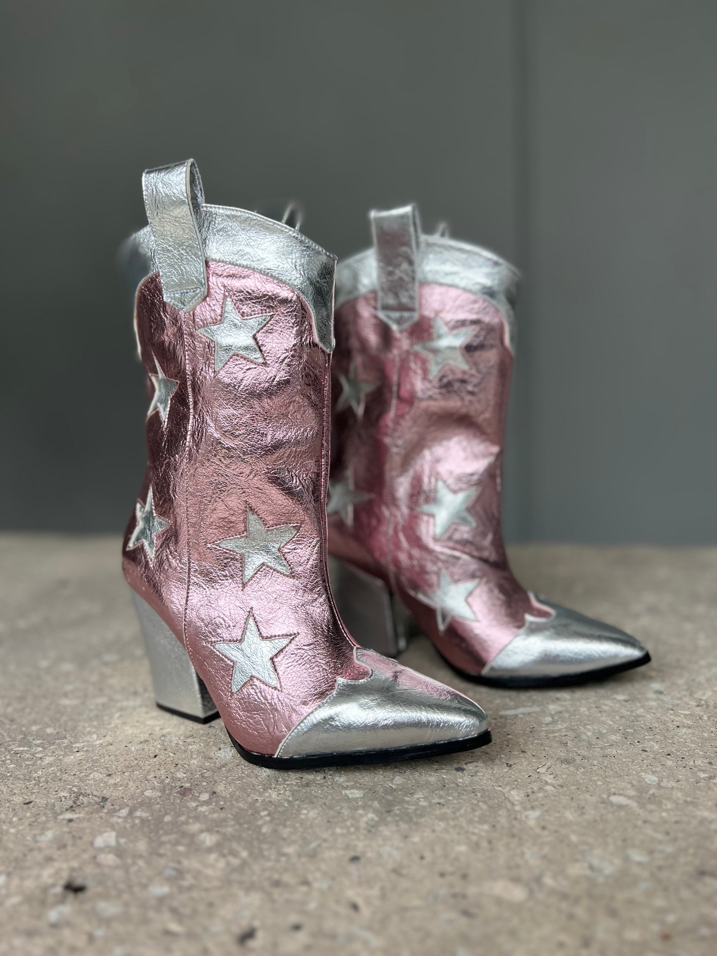 Cowboy star metalic pink