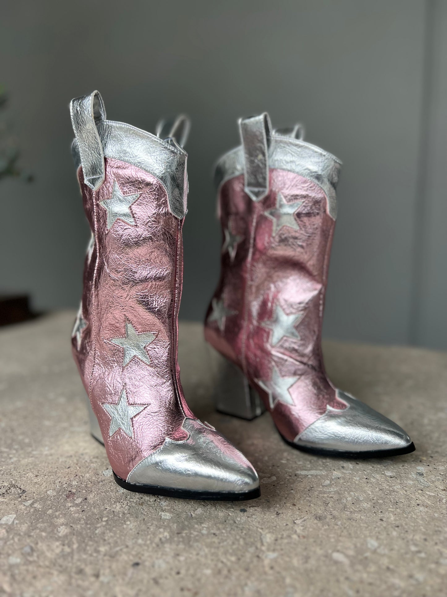 Cowboy star metalic pink